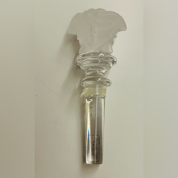 New in Box Versace Rosenthal Crystal Bottle Stopper Medusa Head on both sides - Picture 11 of 16